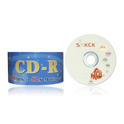 China Hot Sales SOKCK Single Layer Design Blank CD-R 700M 52X CLOWNFISH High Quality for sale