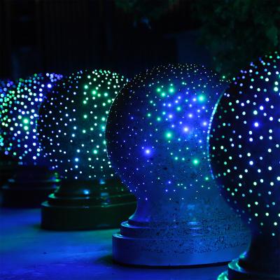 中国 LED 	Natural Stone Bollards and Shinning Stone Ball Blocker Light Our lives 販売のため