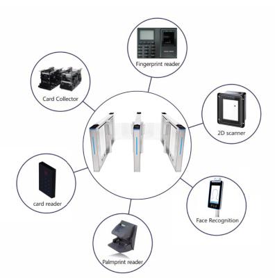 China Facial Recognition Turnstile Gate Swing Barrier Speed Gate Pedestrian Access Control System zu verkaufen