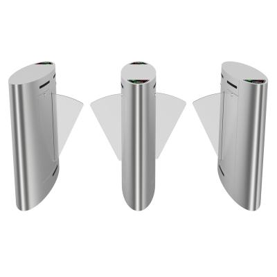 China Security Access Control Automatic Doule Lane Flap Barrier Entrance Single/Dual Core Flap Turnstile for sale