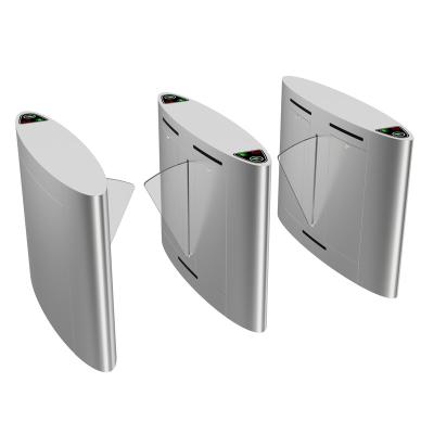 China Stainless Steel Automatic Flap Barrier with Double Mechanism Infrared Anti-clipping function zu verkaufen