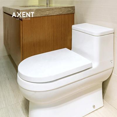 China Single-flush AXENT W588-1131 with two-piece toilet and bathroom soft cover toilet seat basins for sale