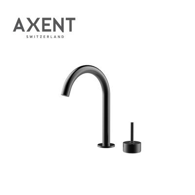 China Bathroom Thermostatic Faucets AXENT Black Mechanical Rocker Basin Faucet For Bathroom for sale