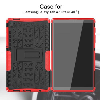 China Hot Selling TPU+PC Amazon Tablet Cover For Samsung A7 lite tab with Shoulder Strap TPU PC Tablet Case for sale