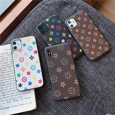 China 2021 shockproof new back design fashion brand luxury leather tpu cover max xr 6s 7 8plus 12 pro 11 xs for iphone 12 case for sale