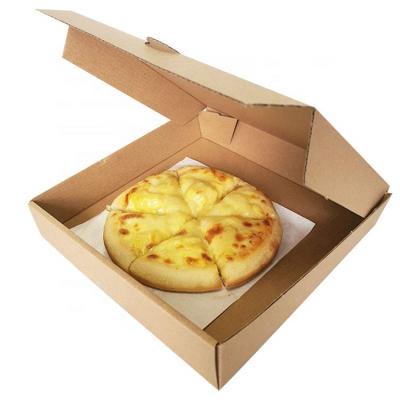 China Multiple Size Medium Large Disposable Customized Printing Fast Food Take Out Packaging Pizza Corrugated Paper Box India for sale