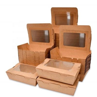 China Custom Biodegradable Eco Food Grade Disposable Brown Kraft Paper Disposable Pe Coated Food Bowls for sale