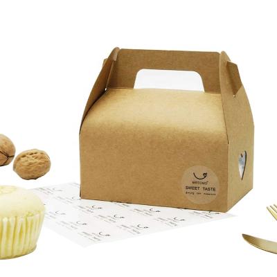 China Factory Wholesale Disposable Custom Logo Oil Proof Afternoon Tea Gift Eco-friendly Paper Set Cardboard Paperboard Packaging Box With Handle for sale