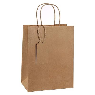 China Wholesale Hot Sale Recyclable Eco Friendly Customize Size And Logo Gift Paper Bags Colorful Printed Strong Brown Kraft Paper With Handles Bulk for sale