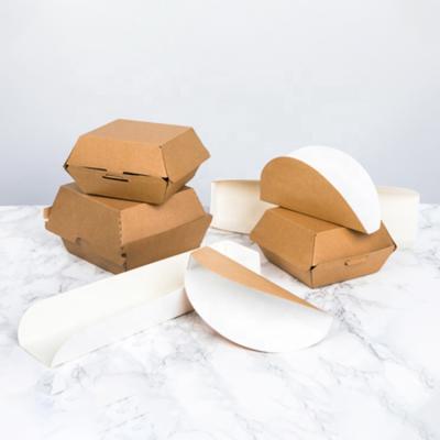 China Disposable Wholesale Biodegradable Branded Octagon Designed Mini Foldable Kraft Paper Burger Chicken Lunch Packaging Box for sale