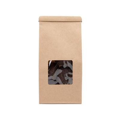 China Copostable Food Grade Lock Kraft Paper Coffee Tin Tie Bags With Value Greaseproof Custom Biodegradable Resealable Window 340gms 250g 12oz for sale