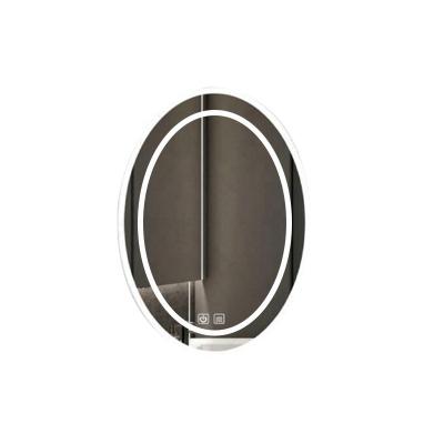 China High Quality Modern Bathroom Vanity LED Lighted Oval Shape Smart Mirror for sale