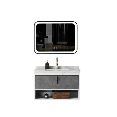 China Illuminated Mirror Cabinet Bathroom Different Sizes No Paint Wireless Music Player Mirror Medicine Basin Stand Table Smart Bathroom Cabinet for sale