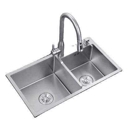 China Without Faucet Stainless Steel Kitchen Sink Double Sink Set Thickened Kitchen Sink for sale