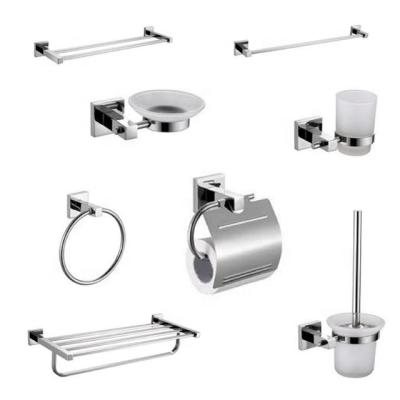 China Durable Bathroom Towel Rack Bath Towel Rack Hotel Bathroom Pendant Set Stainless Steel Bathroom Hardware for sale