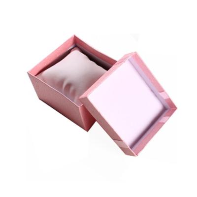 China Small Recycled Materials Packaging For Jewelry Display Pink Counter Holographic Stamping Reusable Cardboard Box for sale