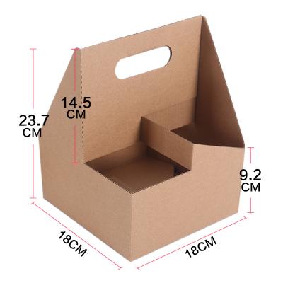 China Newest Recycled Material Design With Firm Bottom Corrugated Handle Brown Large Capacity Kraft Paper Box for sale