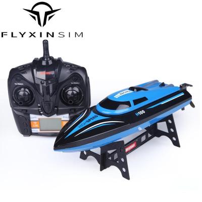 China Flyxinsim Skytech H100 RC Boat 2.4GHz 4 Channel High Speed ​​Remote Control Racing Boat with LCD Screen Screen Hobby RC Boat for sale