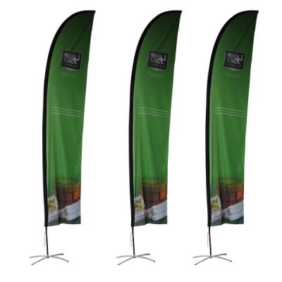 China Fiberglass or Aluminum Banner Flag Beach Flag Feather Advertising Outdoor Flag for sale