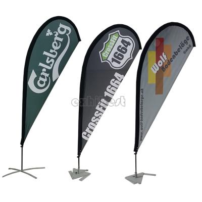 China Health Care Institute Teardrop Flag High Quality Custom Print 3M Teardrop Flag With Aluminum Poles for sale