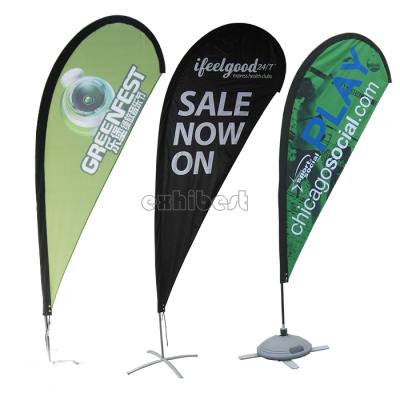 China Health care institutes new design teardrop flag beach flag base, beach flag pole for sale