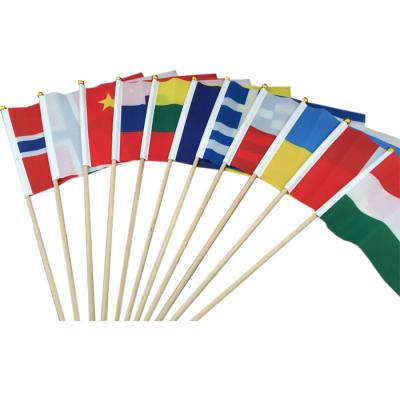 China FLYING Hand Flags, Mini Paper Flags With Wooden Sticks, Double Sides Print Flag Sign for sale