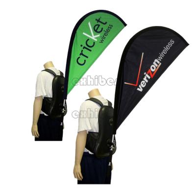 China Healthcare Institutes Moving Outdoor Teardrop Backpack Flag Banner for sale