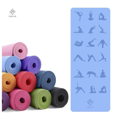 China Wholesale Price Promotion Waterproof Factory Jointop Solid Color Non-Slip Band 6mm Pilates Yoga Mat Gym Mat for sale