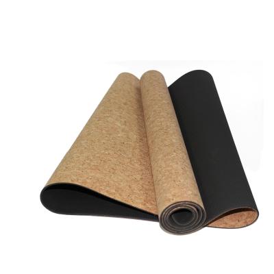 China Jointop Waterproof Customized Kids 6mm Strip Cork Silicone Yoga Mat High Quality Eco-friendly Cork Print for sale