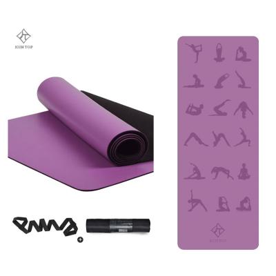 China Wholesale PU+Rubber Jointop Printed Customized Natural Rubber PU Yoga Mat for sale