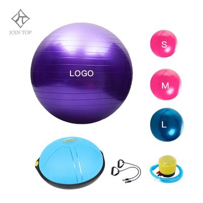 China PVC 65cm Jointop Logo Gym Fitness Exercise Ball Waterproof Large Shine Custom Yoga Ball Anti for sale