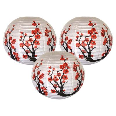 China Europe Design Mix Round Chinese Light Hanging Ball Pap Decorative Paper Lanterns for sale