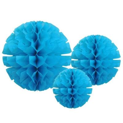 China Paper Giant Artificial Paper Flowers Party Decoration Honeycomb for sale