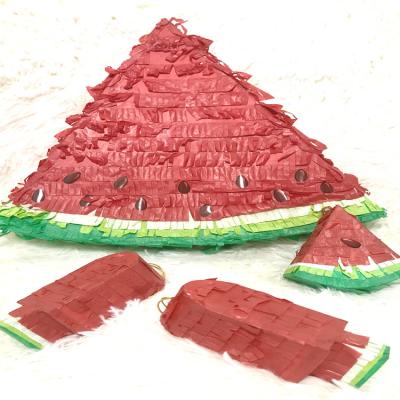 China 2022 Indoor/Outdoor Wholesale Custom Designs Gift Happy Birthday Party Pinata Mini Paper Watermelon Popsicle Pinata for sale