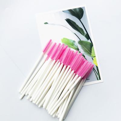 China Disposable Eyelash Extension Brush Silicone Eyelash Mascara Magic Wands Sweeps Eyelash Extension Cosmetic Applicators for sale