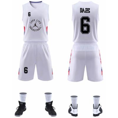 China Custom Made Tank Top Men's Vest Basketball Uniform Training Uniform Antibacterial Basketball Suit Basketball Uniforms for sale