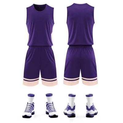 China Custom Sublimated Antibacterial Basketball Jersey Heat Design Basketball Uniform Tank Tops for sale