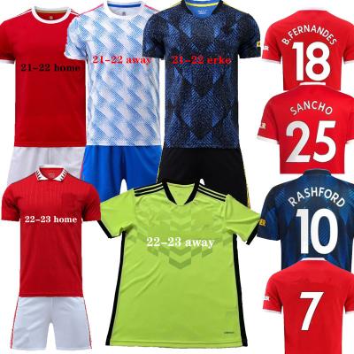 China Quick-drying 21-22 C Ronaldoing player version jersey No.7 suit fan version for soccer T-shirts football jersey for sale