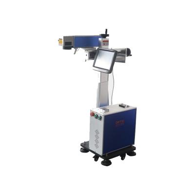 China Laser marking 20/30/50 W fiber laser marking machine flying laser printer for pipe, fittings, pvc/pe/ppr etc. and metal plastic pipe and fittings for sale