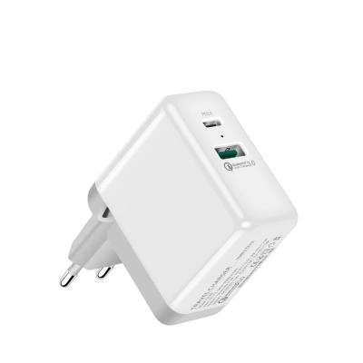 China QC3.0 36W QC3.0 PD3.0 Power Supply USB USA EU UK Dual Port Wall Charger For Oppo Mobile Phone for sale