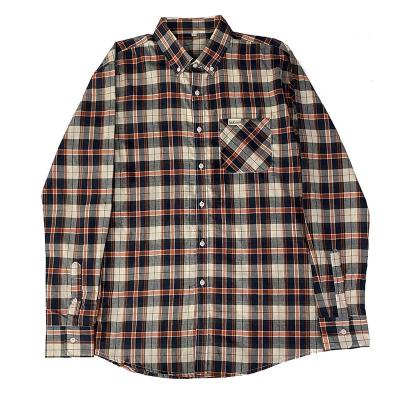 China Men's Breathable Cotton Plaid Flannel Shirt Breathable Stylish Button Down Pocket Custom Shirt Service Flannel Pattern for sale