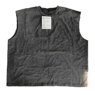 China Plus Size QUICK DRY QUICK DRY Plus Size Loose Cut Gym Wear Sports Wear Men Customize Logo Acid Washed Black Tank Tops for sale