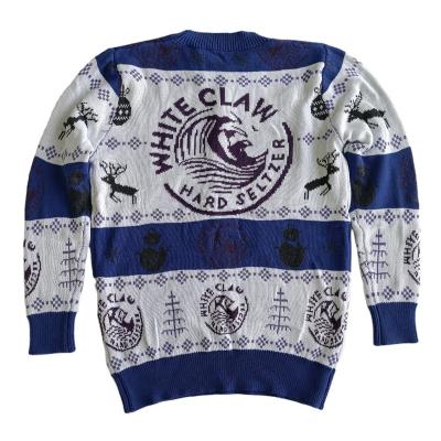 China Logo Print Breathable Custom Wool Christmas Sweater OEM Oversized Knitted Sweater For Men for sale