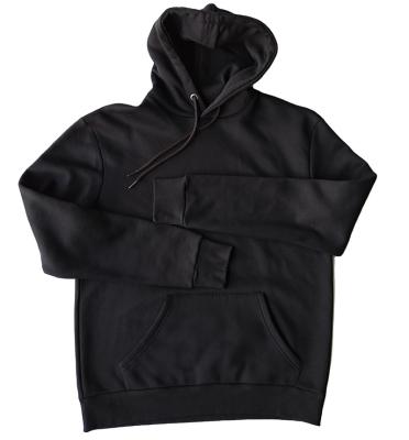 China 2021 Wholesale Breathable Pure Cotton Thick Unisex Black Hoodies for sale