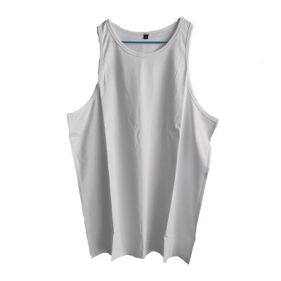 China High Street QUICK DRY QUICK DRY BASIC Men's Loungewear Sports Gym Logo Print Solid White Custom Tank Top for sale