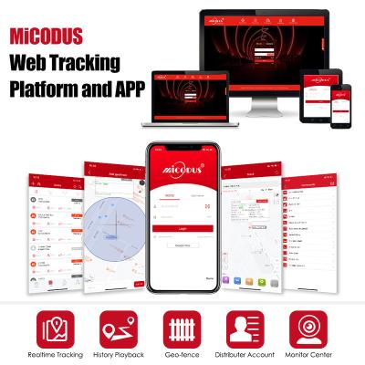 China Gps Tracking Fleet Management Vehicle Gps Tracker Micodus Gps Tracking Software Platform With ISO Android App for sale