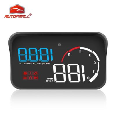 China Heads-up Display High-Brightness LED Color Screen M10 Fault Code Elimination Speed ​​2019 HUD Auto Head-Up OBD2 Water Temperature/Voltage Display for sale