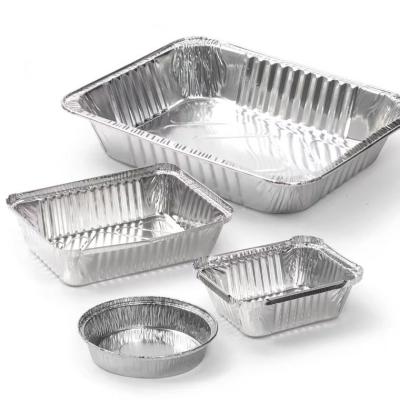 China Food Restaurant Fast Food Take Away Aluminum Foil Container Tray for sale