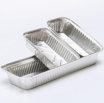 China Custom Size Disposable Food Box Aluminum Foil Container for sale