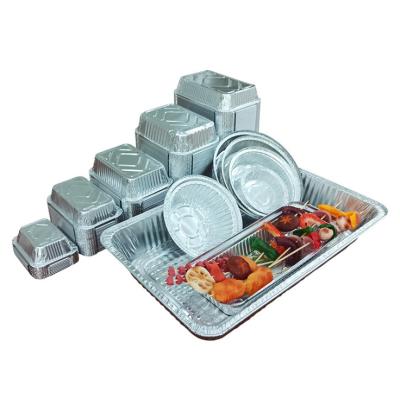 China Custom Food Packaging Takeaway Square Aluminum Foil Container for sale